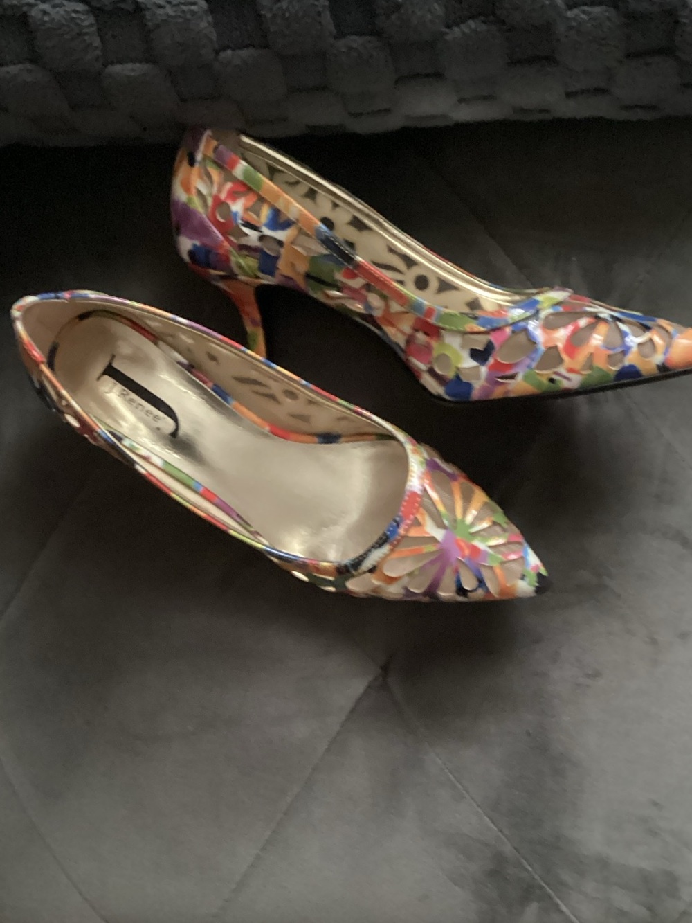 J.Renee Multicolor Floral Pointed Toe Pumps